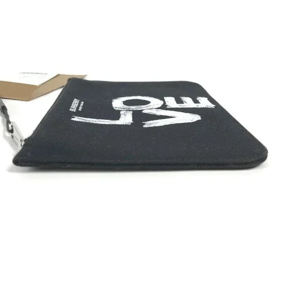 BURBERRY 8037549 Logo LOVE Makeup pouch coin purse Clutch bag Pouch Unused - Picture 4 of 14